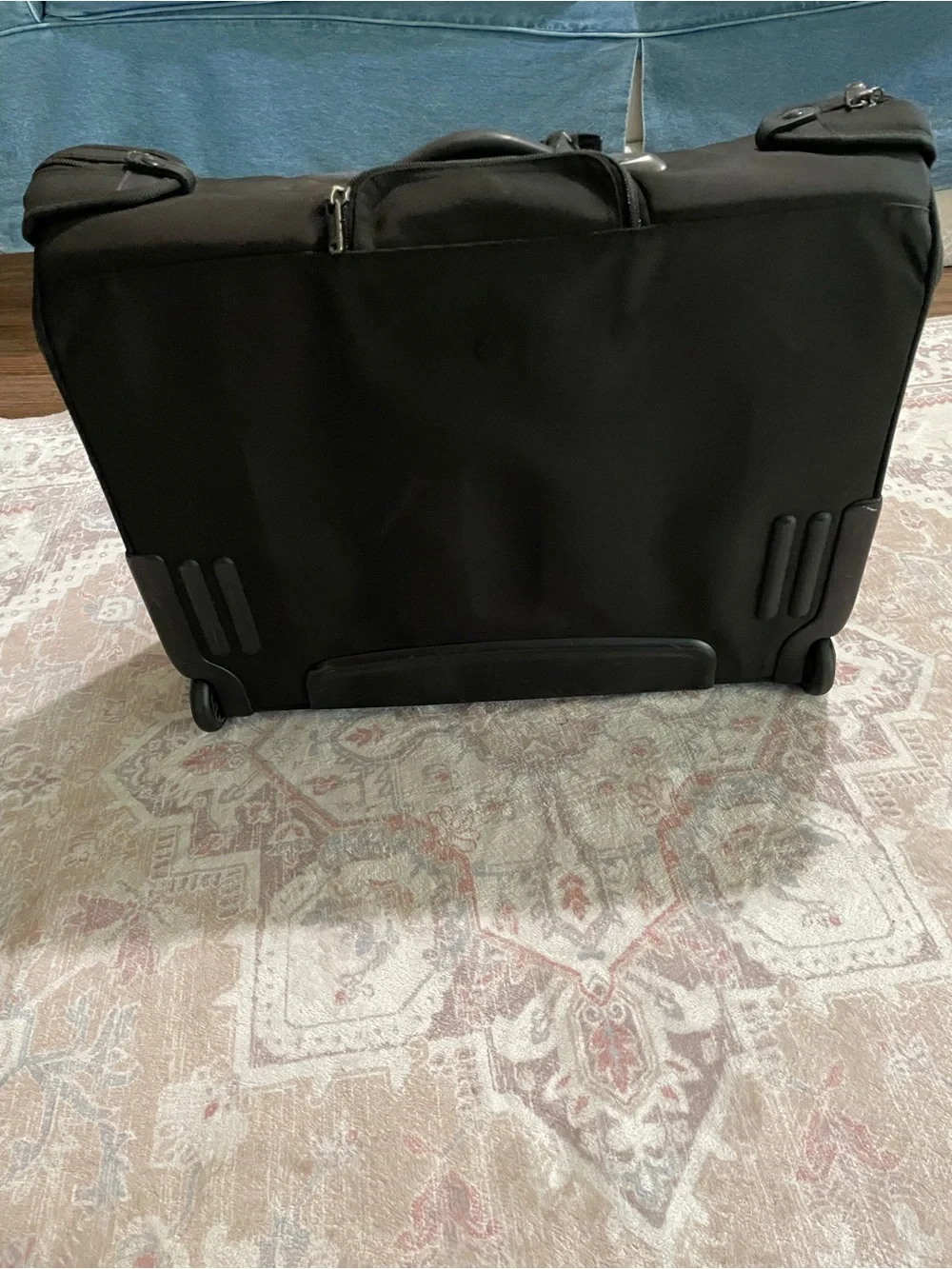 Tumi Black Rolling Garment Bag with Front Zip Pockets